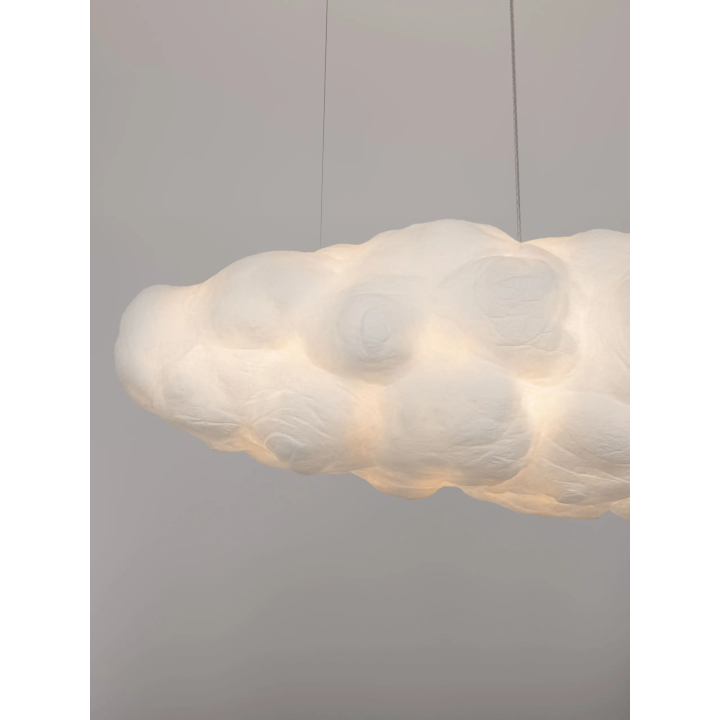 LUCES CLOUD 150cm cloud pendant lamp, 8xE27, elegant cotton design