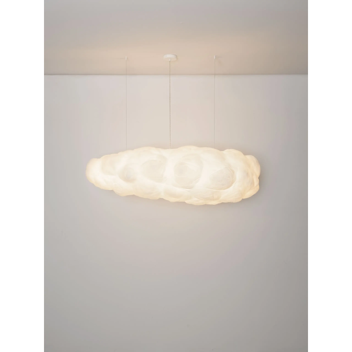 LUCES CLOUD 150cm cloud pendant lamp, 8xE27, elegant cotton design