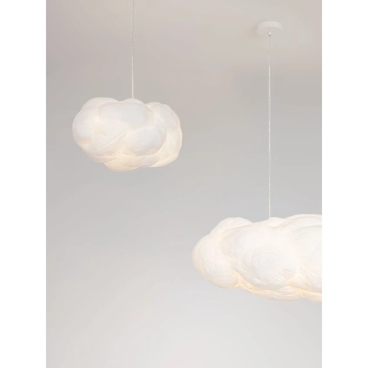 LUCES CLOUDY lampa wisząca chmura z bawełny i jedwabiu 50cm, 60cm, 80cm