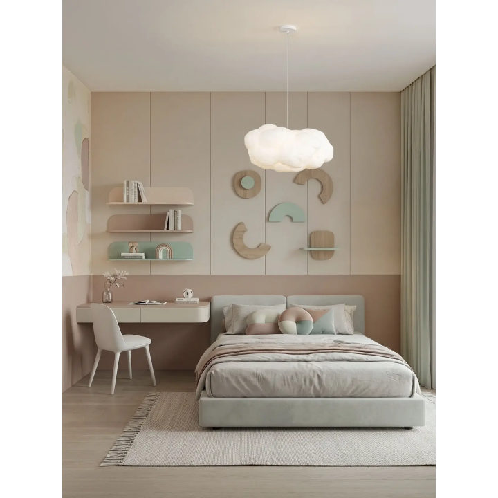 LUCES CLOUDY lampa wisząca chmura z bawełny i jedwabiu 50cm, 60cm, 80cm