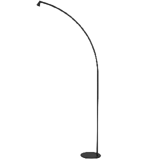 LUCES RIVO lampa podłogowa LED 9W 3000K czarna 251 cm ściemniana