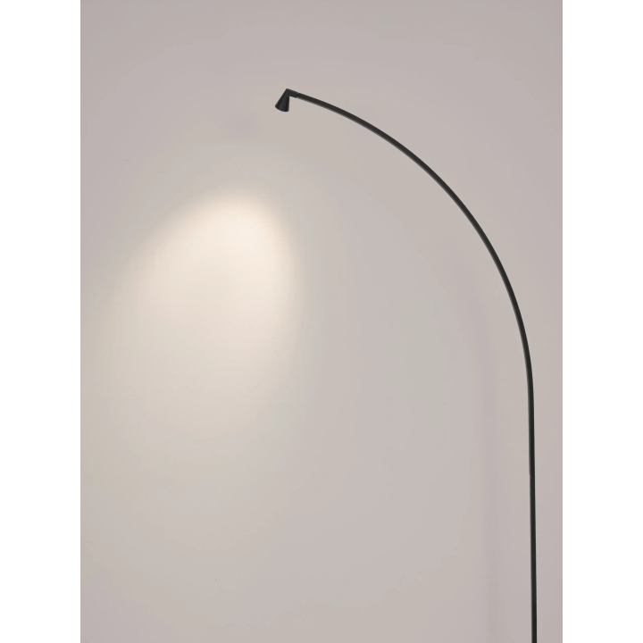 LUCES RIVO lampa podłogowa LED 9W 3000K czarna 251 cm ściemniana