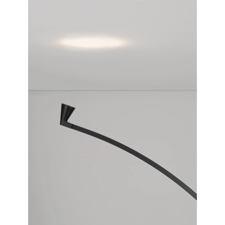 LUCES RIVO lampa podłogowa LED 9W 3000K czarna 251 cm ściemniana
