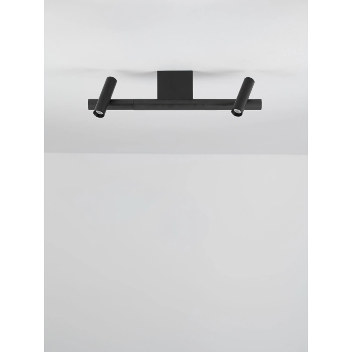 LUCES AVELO czarna lampa sufitowa LED 5W dwa regulowane reflektory