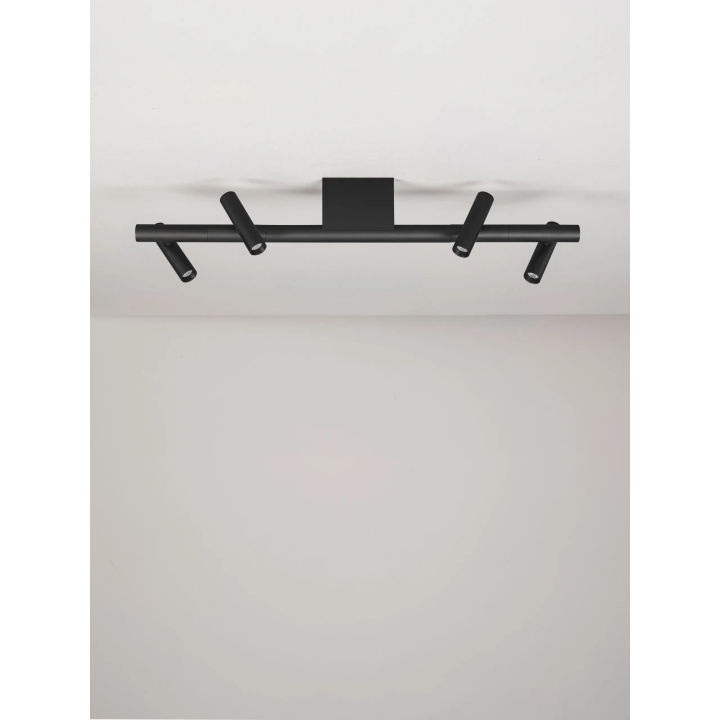 LUCES AVELO lampa sufitowa LED 11W 3000K z regulacją spot&oacute;w, czarna
