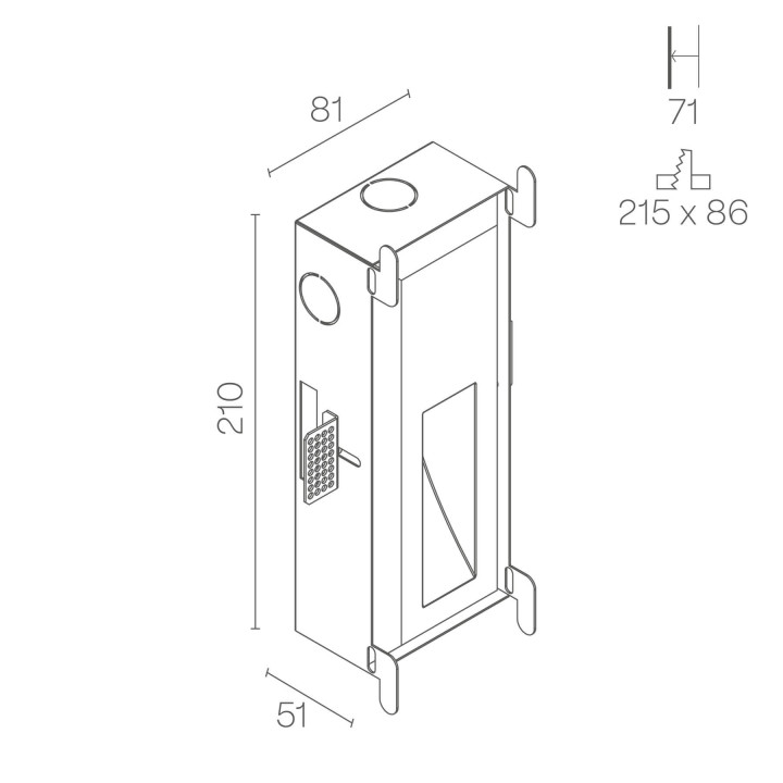 BPM DRACO 10119.00.WR.WH Recessed Plaster LED Wall Light