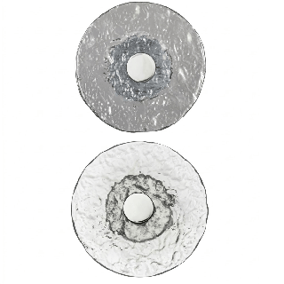 LUCES DELION round glass LED wall light &Oslash;20cm 5W 3000K chrome