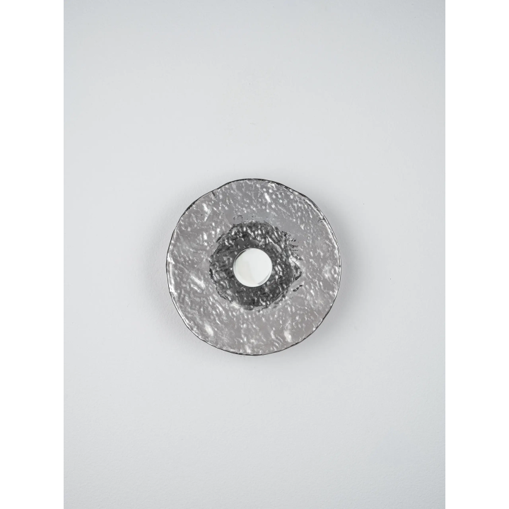 LUCES DELION okrągły szklany kinkiet LED 20cm 5W 3000K chrom