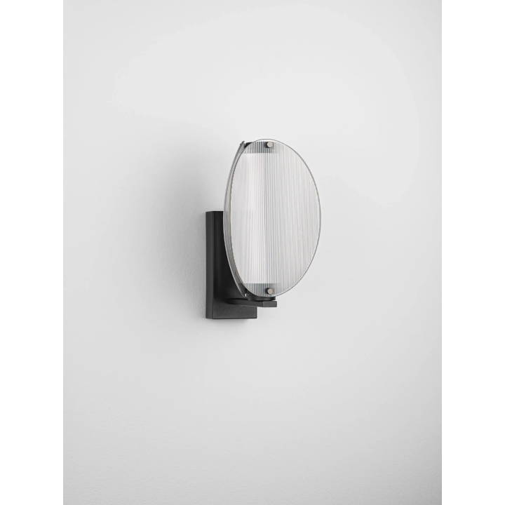 LUCES NOIR kinkiet LED 9W 3000K klosz w odcieniu dymionego szkła