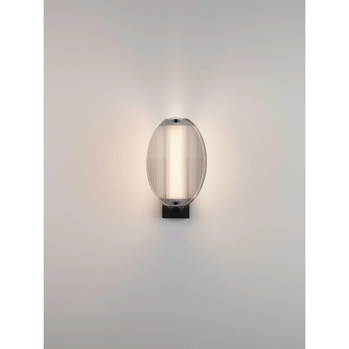 LUCES NOIR 9W 3000K LED wall lamp with a smoked glass shade