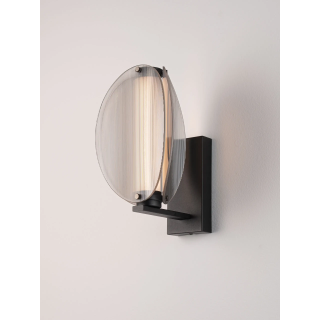 LUCES NOIR kinkiet LED 9W 3000K klosz w odcieniu dymionego szkła
