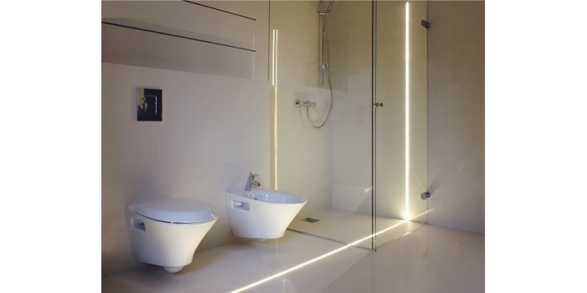 Waterproof LED profiles for the bathroom