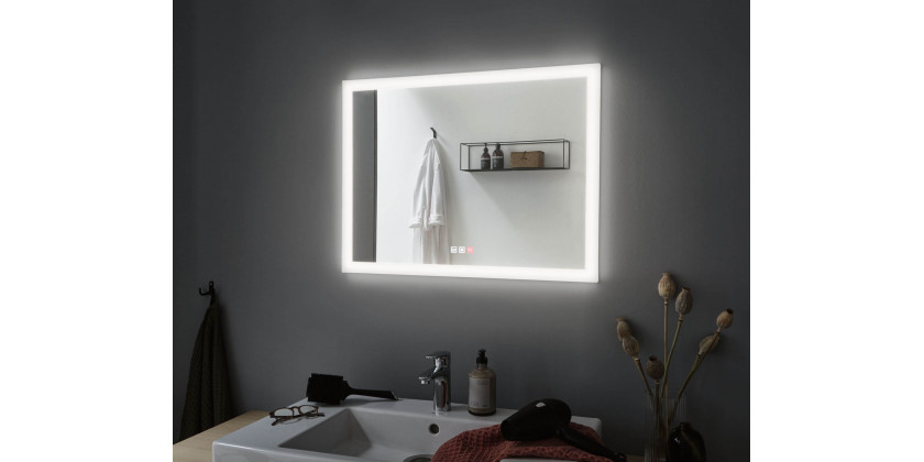 Modern illuminated bathroom mirrors with the function of changing the light color