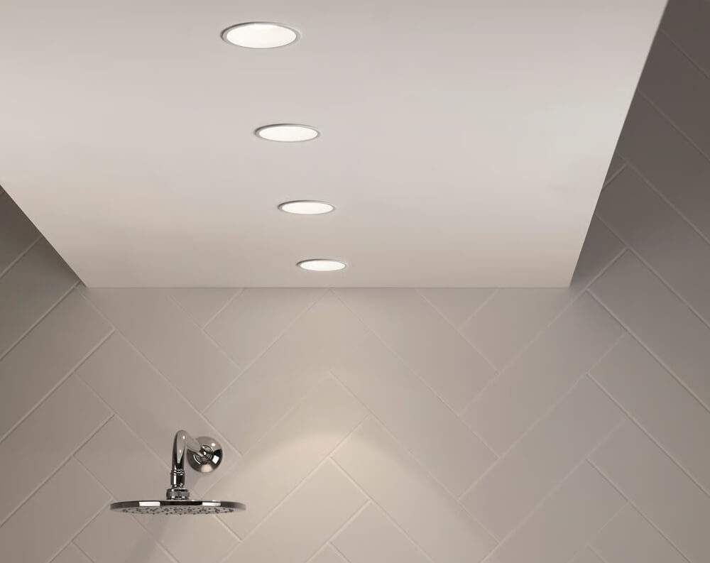 round waterproof recessed bathroom luminaires