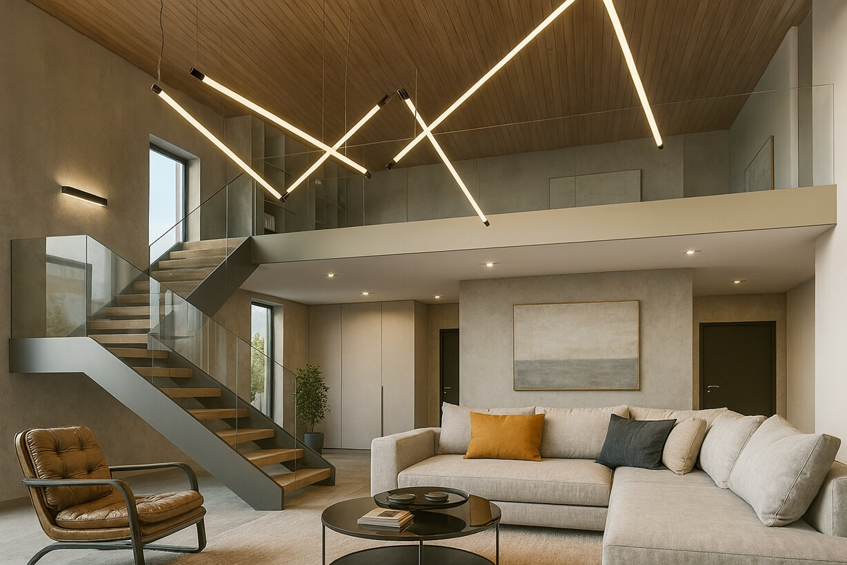 aqform lampy w salonie