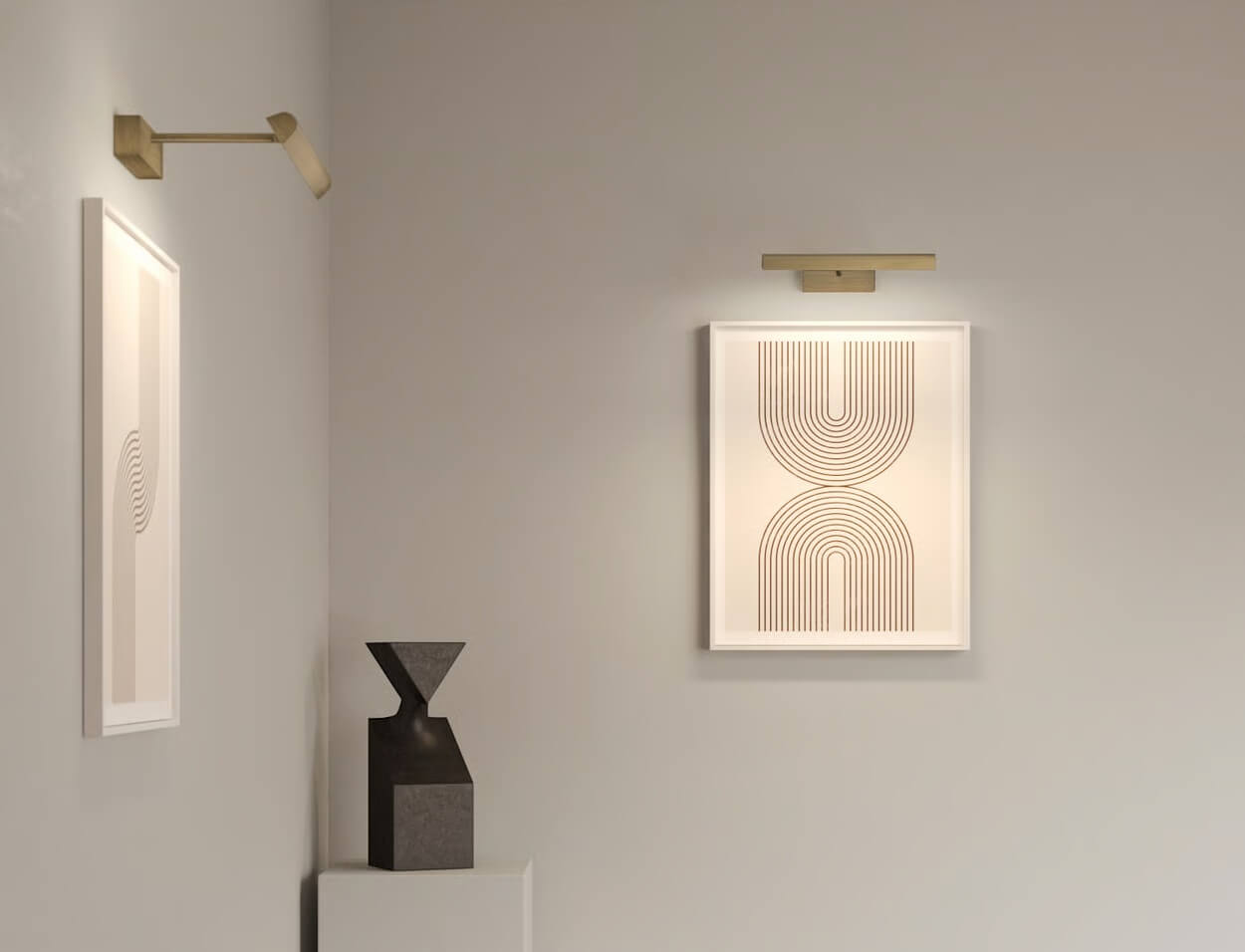 nowoczesny kinkiet led nad obrazy