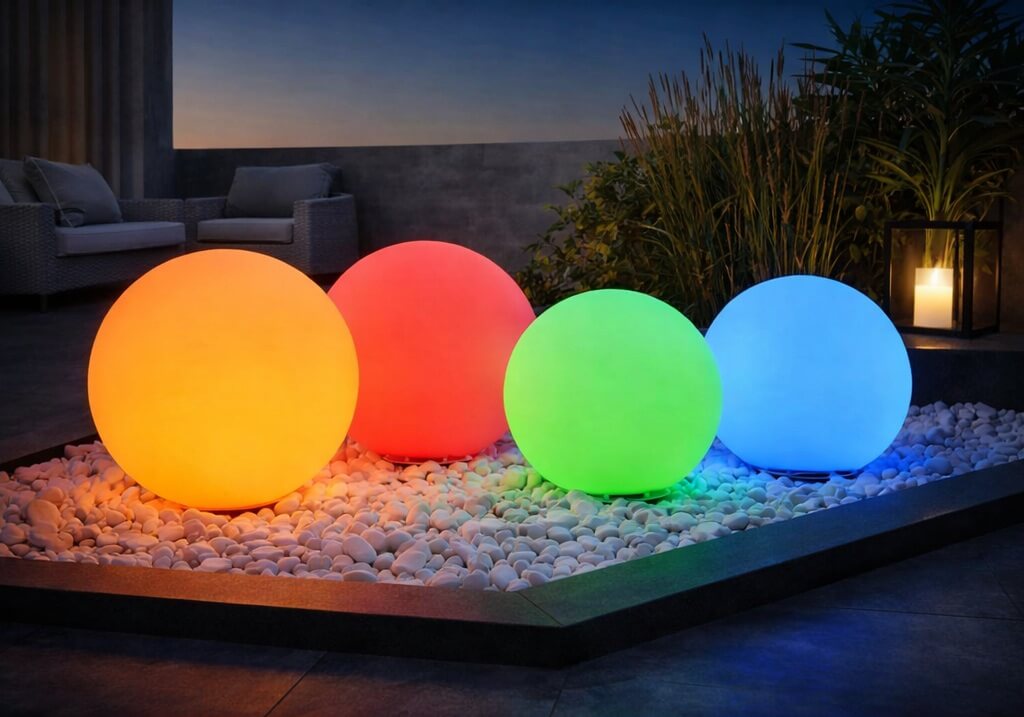 RGB LED balls for the outdoor garden