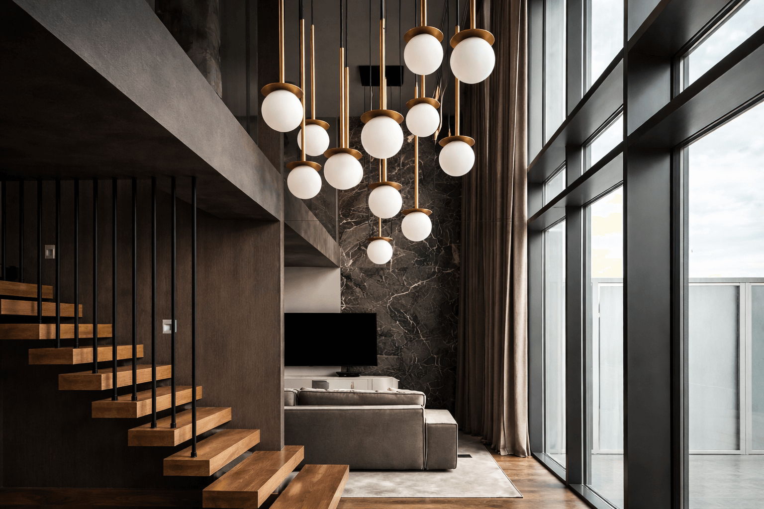 lampy sufitowe białe kule