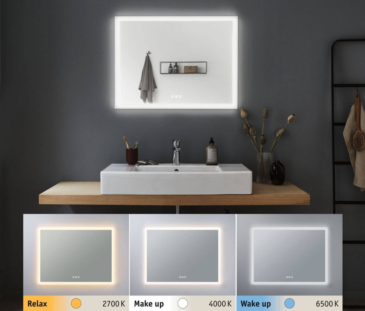 LED bathroom mirror