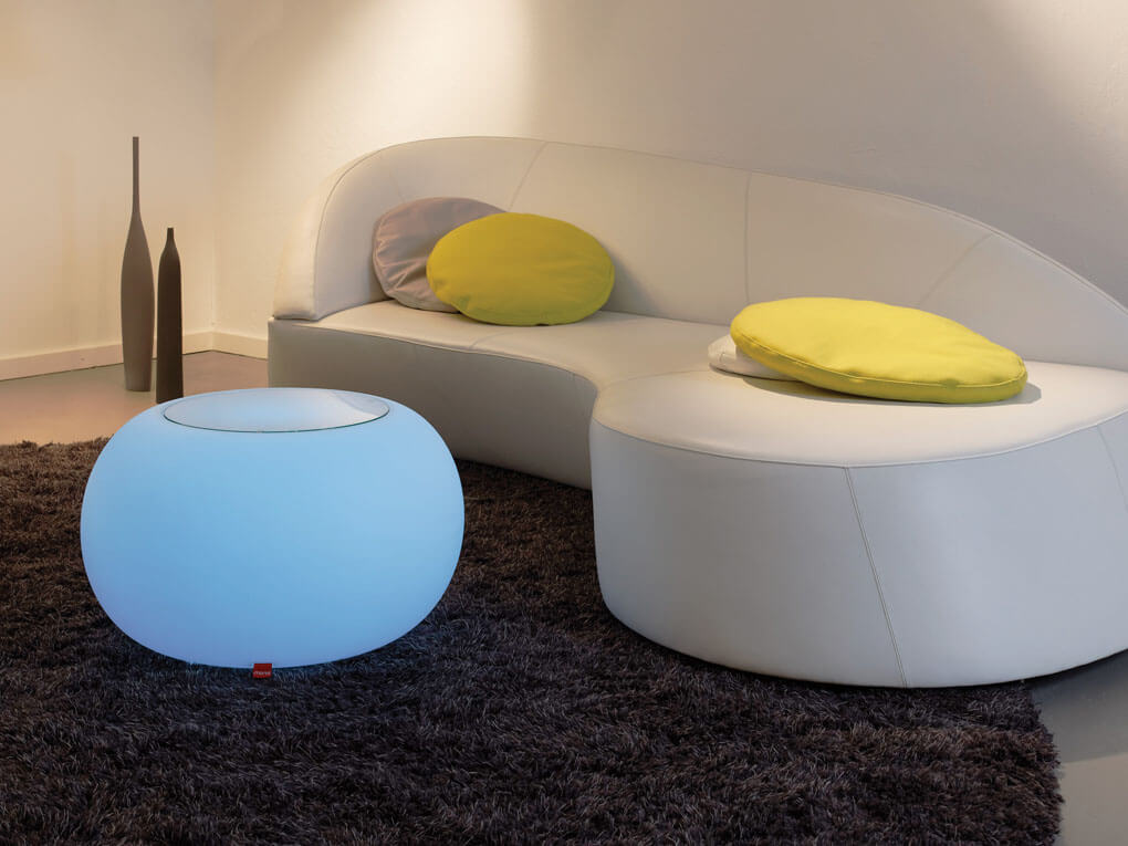 modern LED illuminated pouf