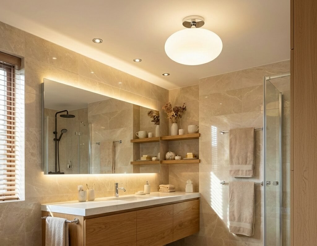 bathroom ceiling lamp made of glass IP44
