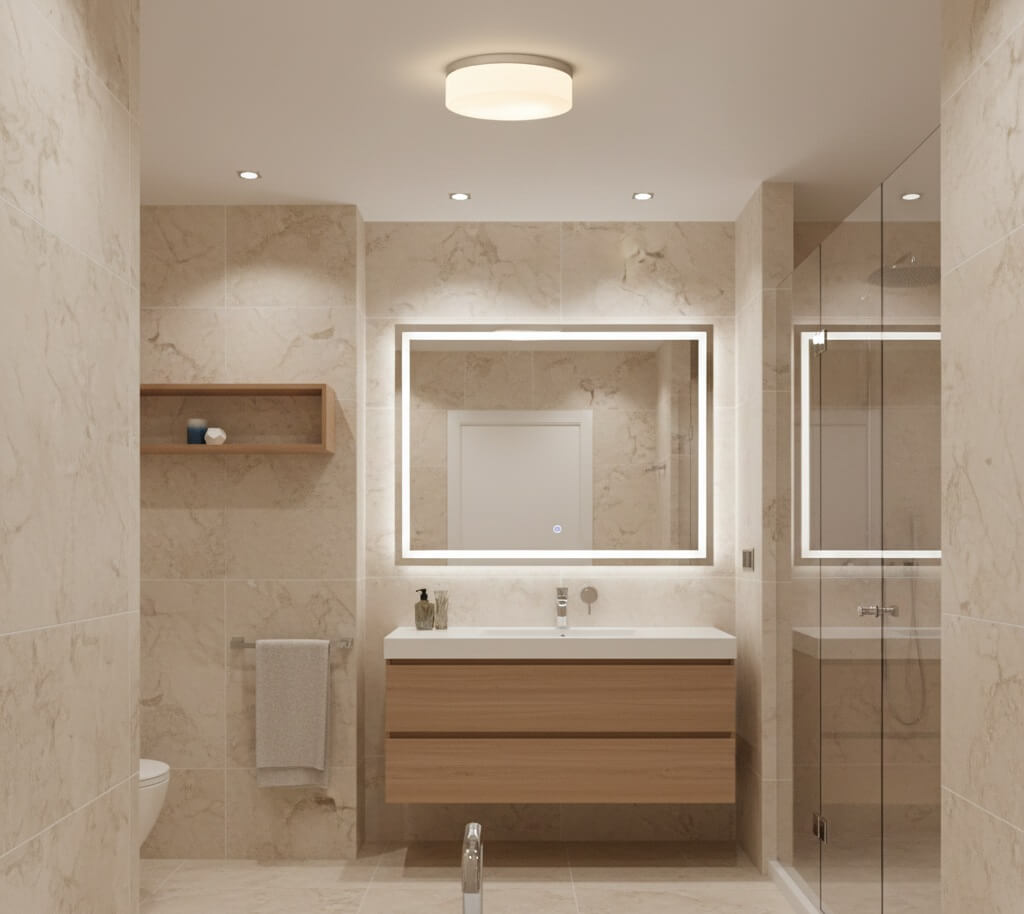 round bathroom ceiling lamp IP44