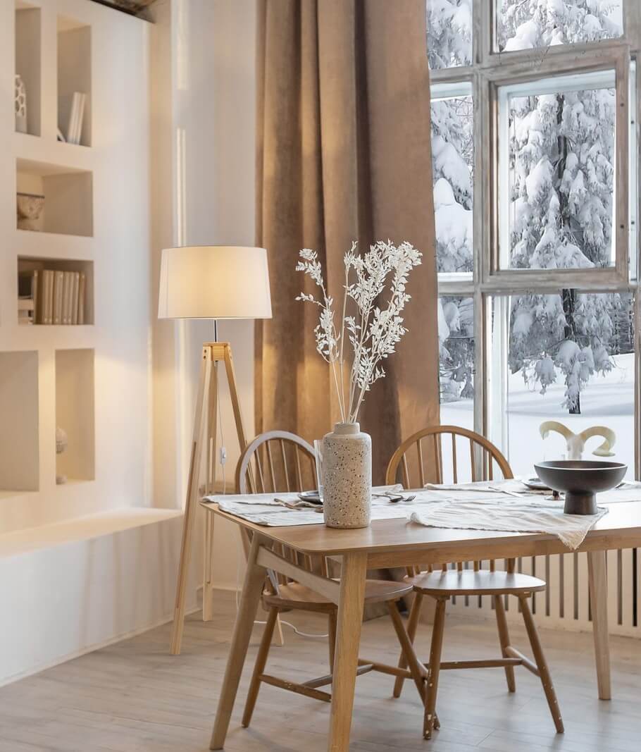 lampa podłogowa trójnóg z abażurem