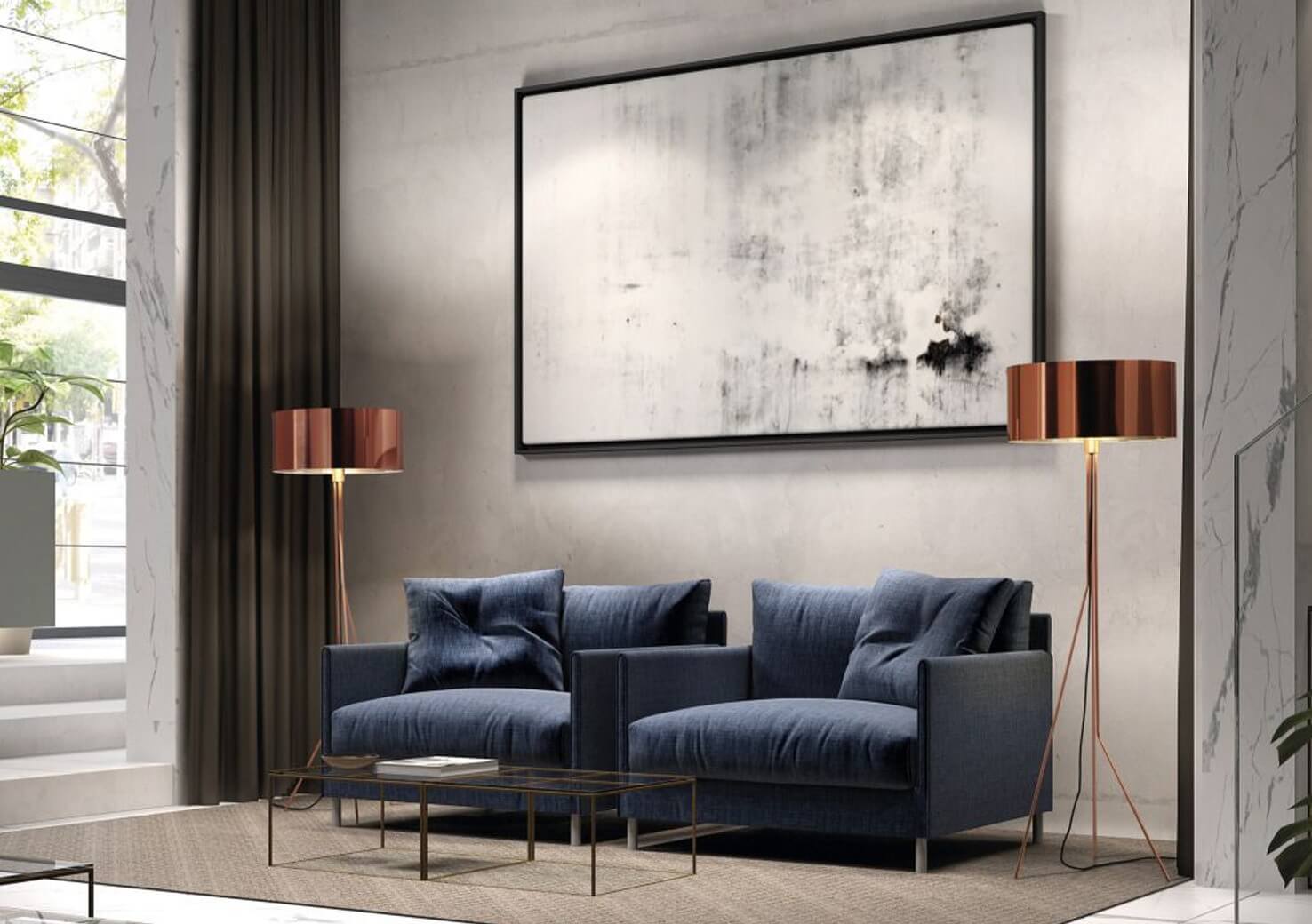 metalowa lampa podłogowa z 3 nogami