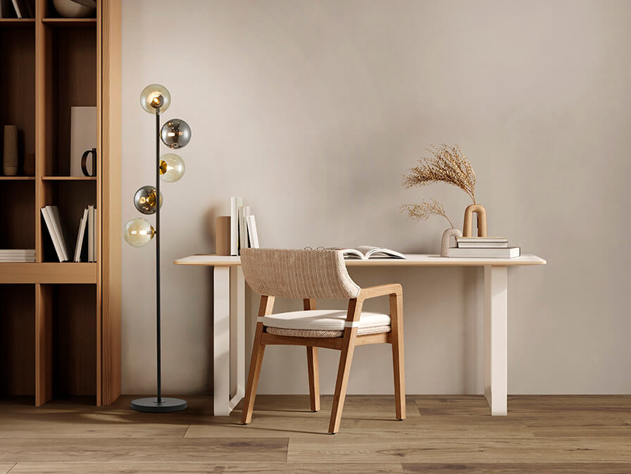 lampa stojąca podłogowa z kulami