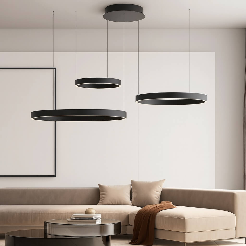 lampa ring led do salonu