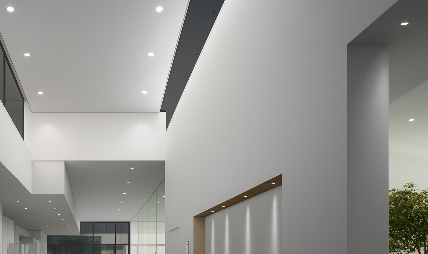 oprawy sufitowe wpuszczane bez ramki