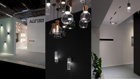 Elegant glass lamps AQForm Modern Glass Collection