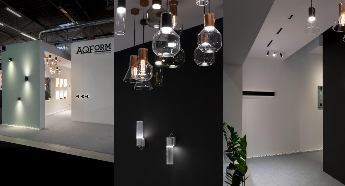 Elegant glass lamps AQForm Modern Glass Collection