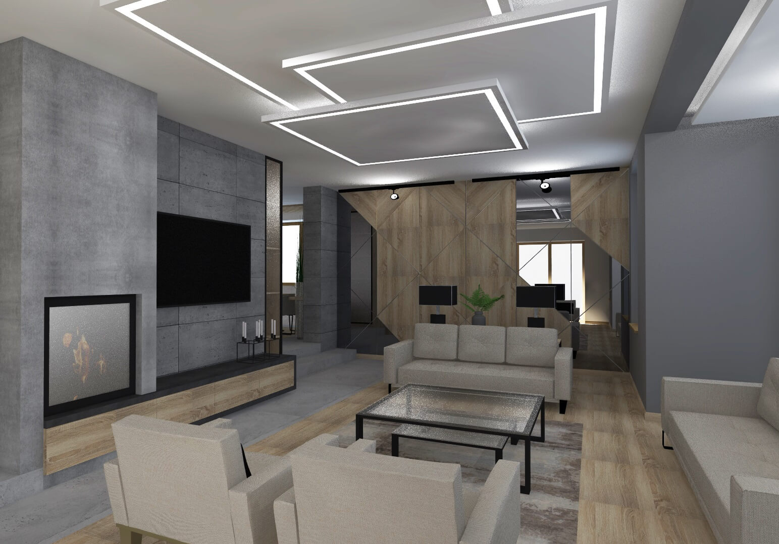 Built-in profiles - stylish linear lighting