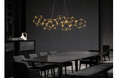 Złota lampa wisząca LED jako detal premium — jak światło tworzy elegancję we wnętrzach wysokiej klasy