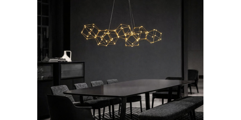 Złota lampa wisząca LED jako detal premium — jak światło tworzy elegancję we wnętrzach wysokiej klasy